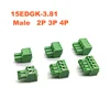Pas de 50pcs 3.81mm 15EDGK broche à Angle droit 2P 3P 4P vis enfichable PCB bornier mâle/femelle connecteur enfichable Morsettiera ► Photo 3/4