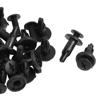 

Wholesale 5X 20 Pcs Car Door Panel Retainer Plastic Push Pin Clip Black