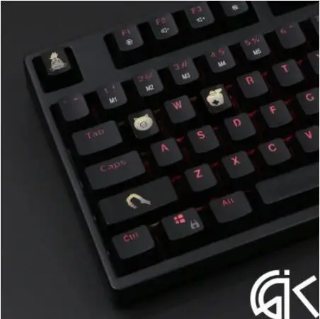 4 шт./компл. keysets подсветка OW ключ Шапки из АБС-пластика с гравировкой клавиши блеск-через для патруля gamer механическая клавиатура ANSI черный - Цвет: ROADHOG