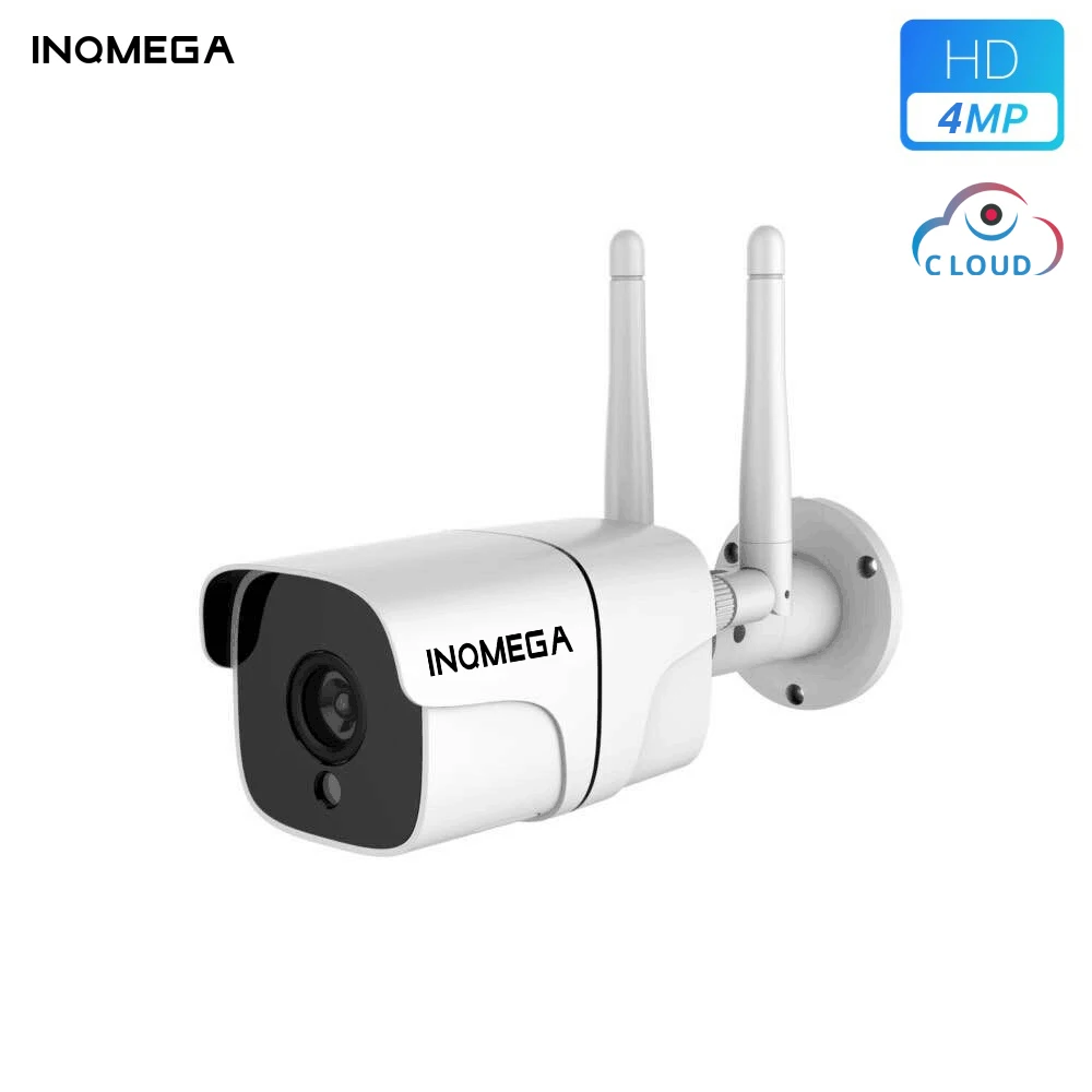 INQMEGA камера WiFi HD 4MP Беспроводная цилиндрическая ip-камера сверхпрочная металлическая уличная Водонепроницаемая 18 шт. SMD светодиодов камера ночного видения