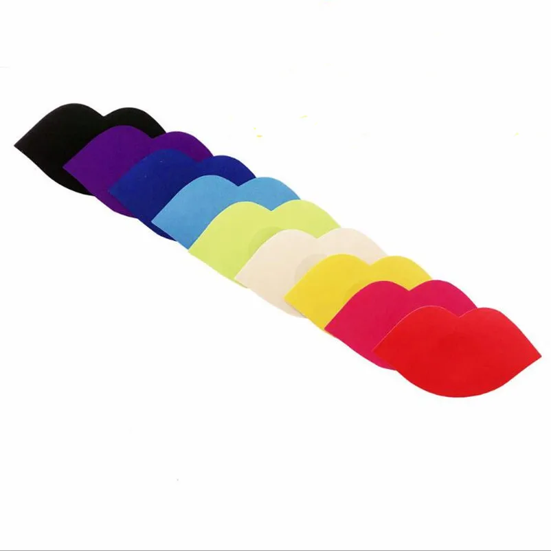 

Sexy experience 50 pairs (100Pcs)Lips Pasties Nipple Covers wave lovely disposable sexy Nipple Covers
