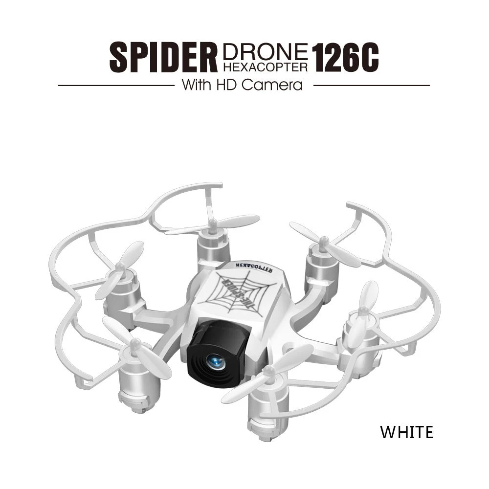Mini SBEGO 126C Spider Drone 2.4G 3D 6 Axis Gyro RC Helicopter Roll One Key Return Dual Mode 4CH with HD Camera