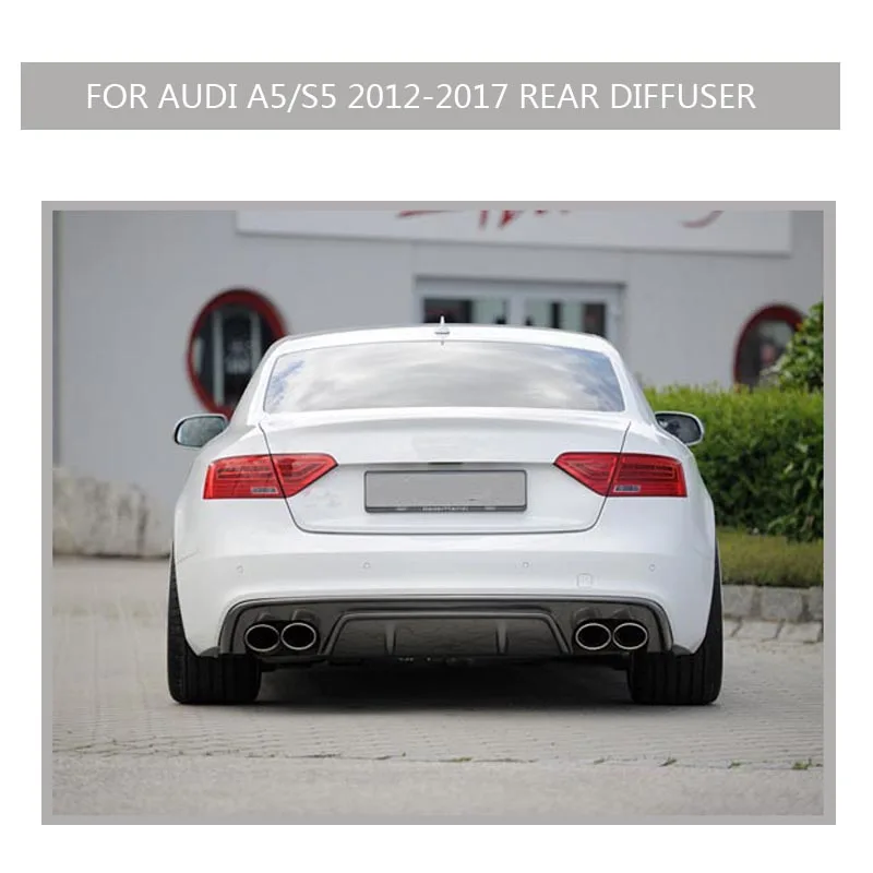 Carbon Fiber S5 Rear Diffuser For Audi S5 2 And 4 Door 2012 2013