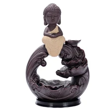 Керамическая курильница для благовоний курильница для курильницы пули конусы Гуаньинь, Будда с ароматом ладана держатели для палочек 3 цвета индийский Тибетский S