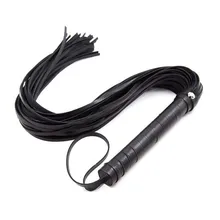 Haute qualité en cuir Pu Pimp fouet course équitation récolte fête Flogger manchettes reine noir équitation fouet 1 pièces