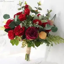 Розовый тюльпан ручной работы Пион Искусственные цветы для невесты букет Розовый пион держащий цветы подружки невесты розовый пион букет невесты