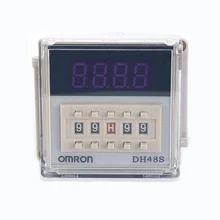 High Quality OMRON DH48S-2Z Timer Digital Time Relay 0.01s-99h99m Hours Time Delay Relay DC24V 12V 380V 110VAC with Socket Base