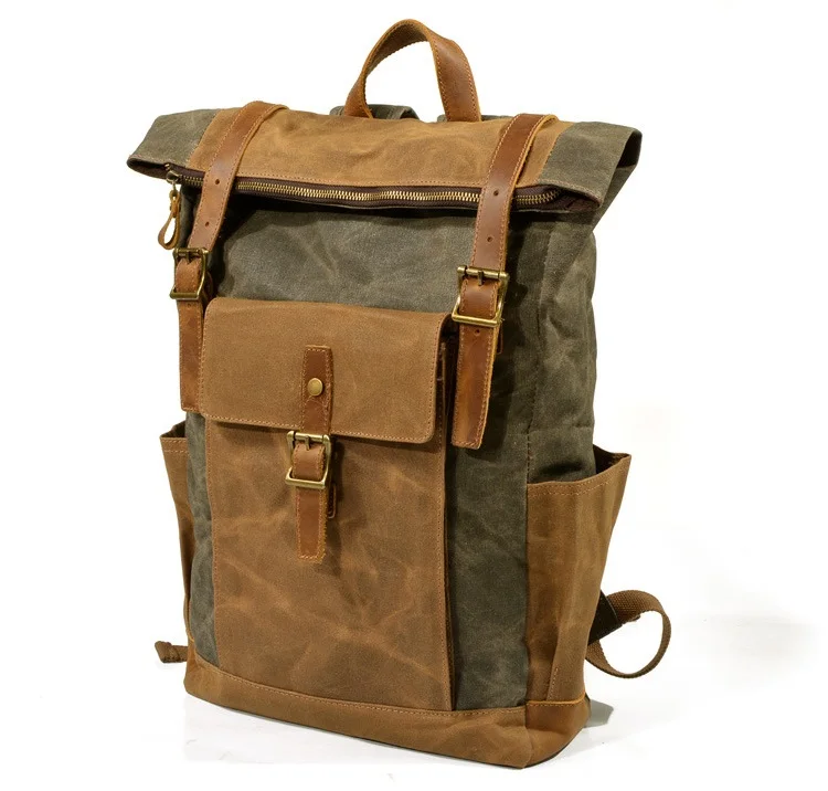 leather laptop backpack