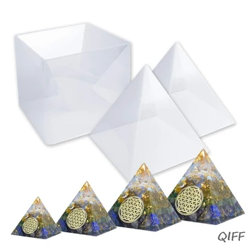 

3pcs Large Resin Molds for DIY Jewelry Making Resin Orgone Pyramid, Orgonite Jewelry, Silicone Molds Making Tools