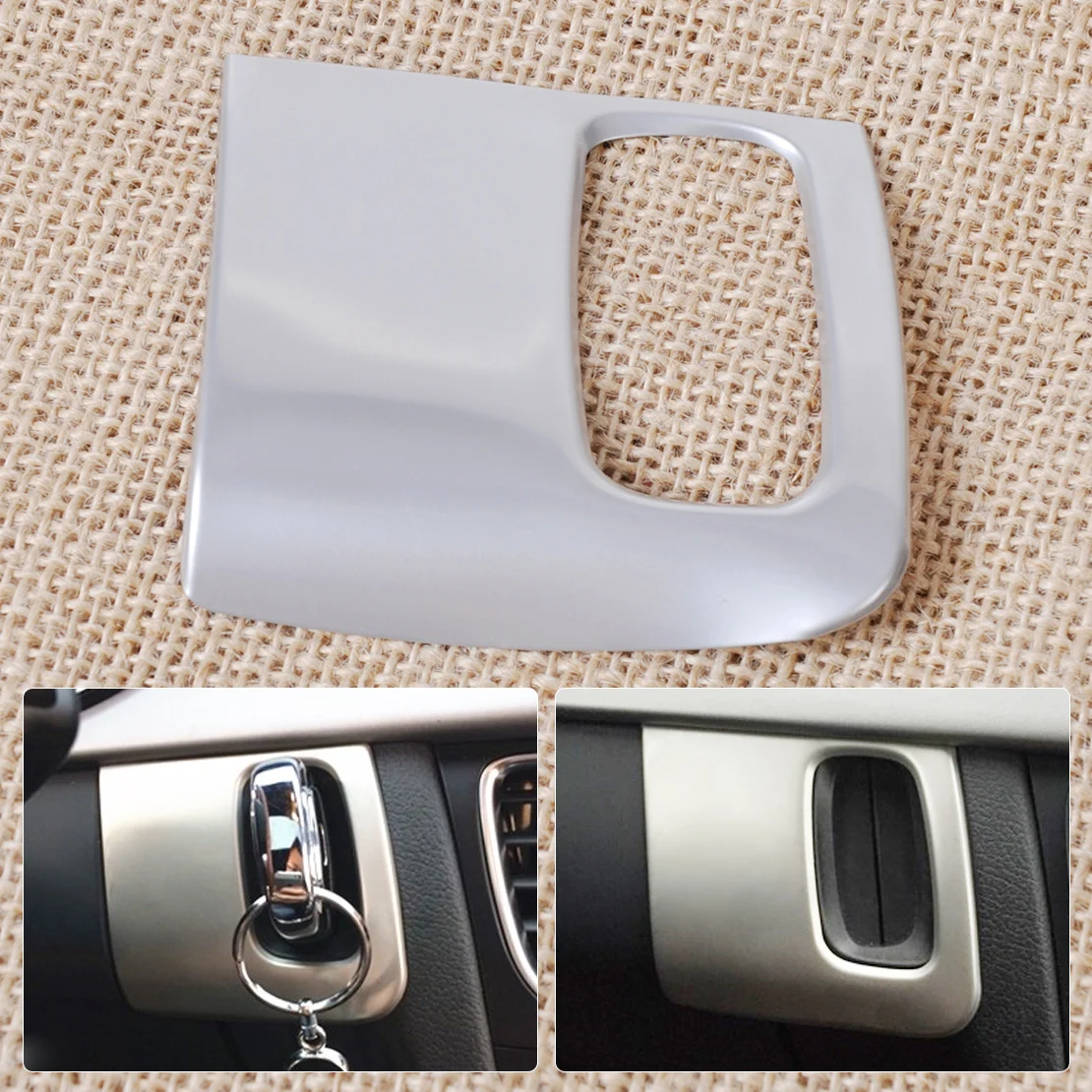 

beler 1Pc Silver Stainless Steel Dash Ignition Keyhole Molding Cover Trim for Audi A4 A5 2009 2010 2011 2012 2013 2014 2015