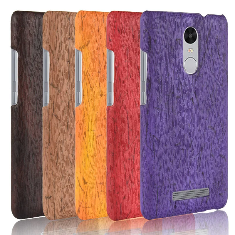 Жесткий чехол накладка с текстурой древесины для XiaoMi RedMi Note 2 3 4 противоударный