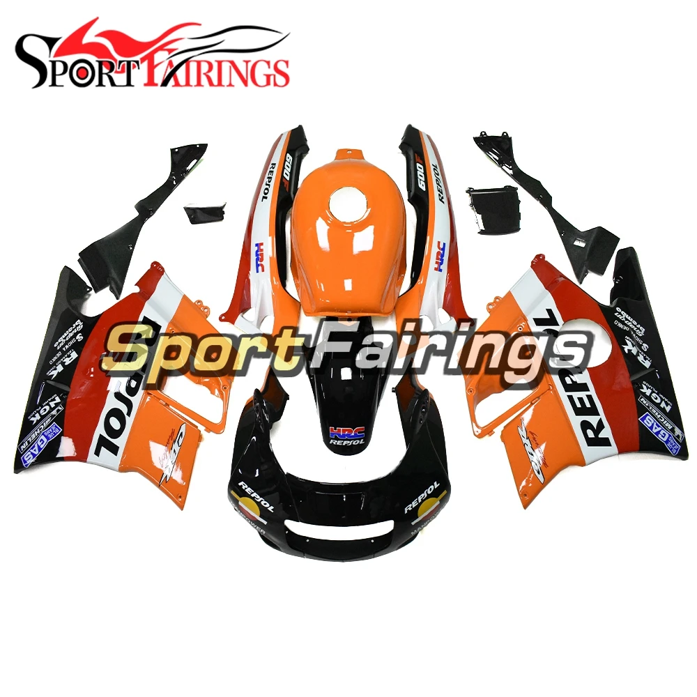 Мотоцикл чехлы для Honda CBR600F2 1991 1992 1993 1994 91 92 93 94 ABS Пластик впрыска капоты кузов оранжевый красный черный