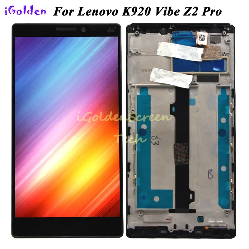 Дисплейный модуль для Lenovo Vibe Z2 Pro K920 6 0 дюйма с рамкой | Мобильные телефоны и