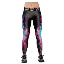 S-4XL 2017 Fashion Design Color Star Digital Printing Women Sporting Leggings Fitness Jeggings Clothes For Female Runs Pants