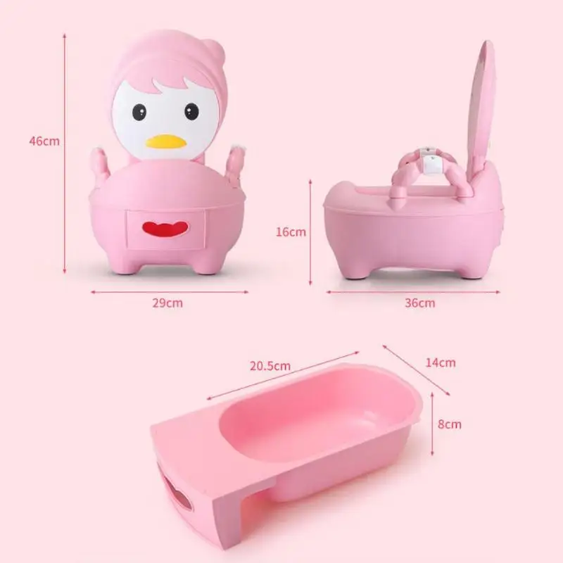 Cartoon Cute Baby Potty Toilet Bowl Training Pan Toilet Seat Kids Bedpan Diapering Toilet Training