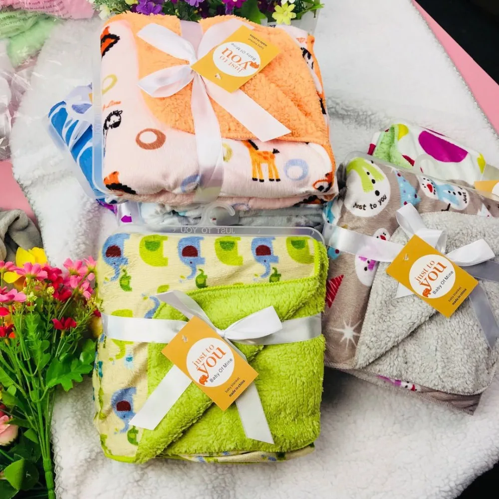 

Lamb velvet blanket wholesale factory direct supply double layer warm pure printed blanket sofa blanket
