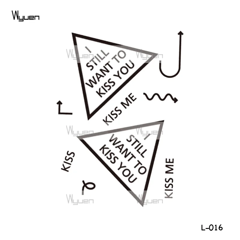 Wyuen/временные наклейки для тату с буквами, поддельные татуировки для взрослых и детей, для боди-арта, якорь, водостойкие татуировки для мужчин и женщин, L-032