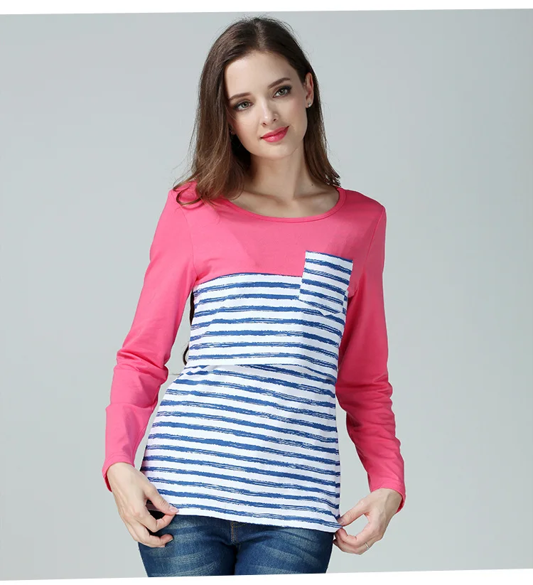 2018 Emmababy 2in1 женские для беременных и кормящих в полоску Топ грудного