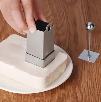 

INOX Chrysanthemum Tofu knife stainless steel tofu cut mold creative dishes kitchen tools