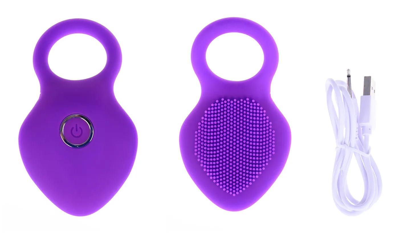 HWetR USB Penis Vibrating Penis Cock Ring Silicone G-Spot Clitoris Vibrator Egg Woman Men Delay Game Toy Body Jewelry