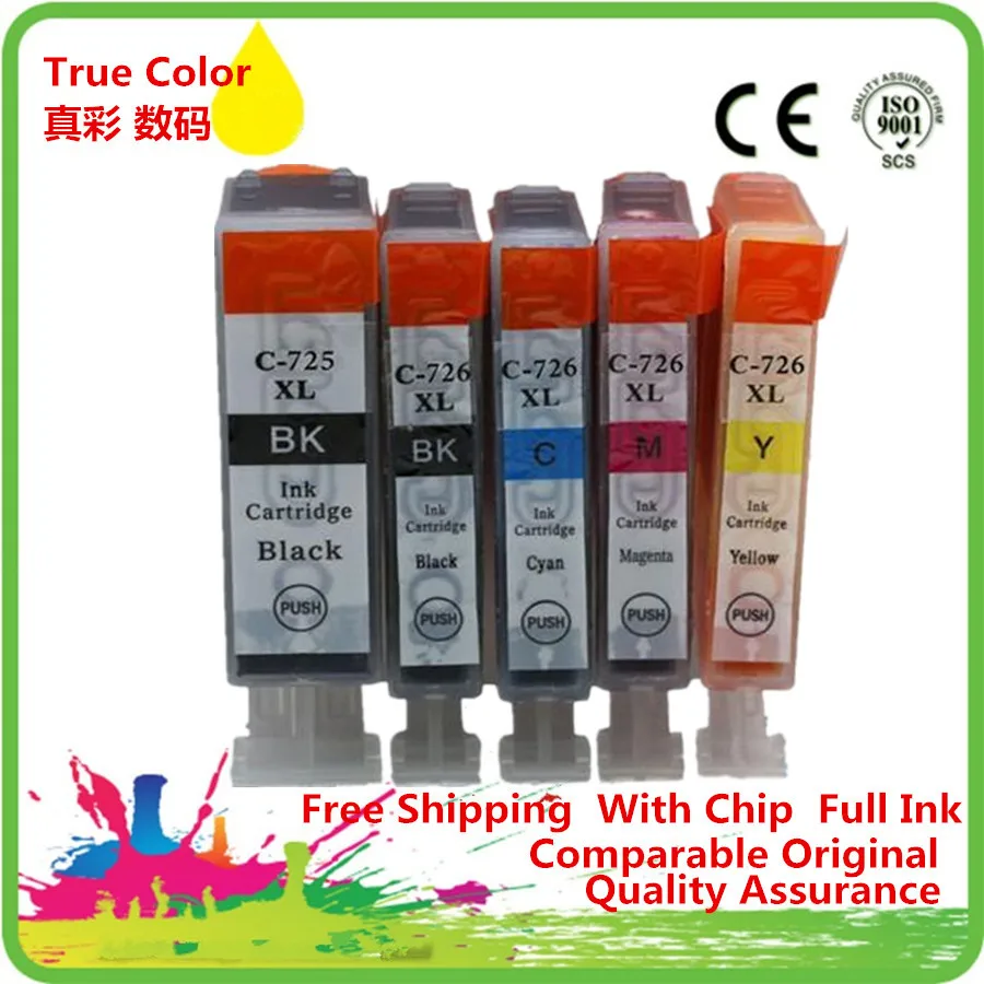 PGI 725 XL PGI725 CLI 726 сменный картридж для принтера Canon IP4870 IP4970 IX6560 MG5170 MG5270 MG5370 MX886 MX897|ink