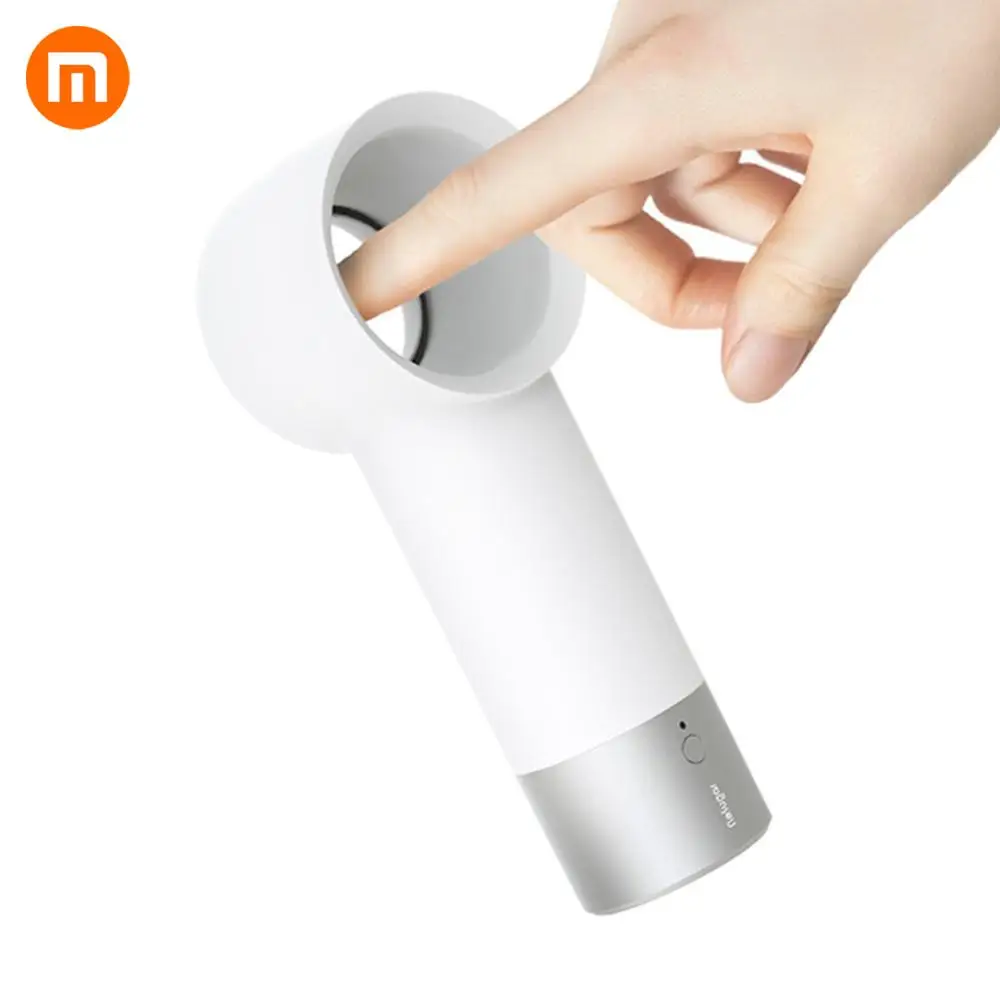 

HOT Xiaomi Mijia Happy Life USB Mini Handheld Fan Desk Electric Fan Rechargeable Battery Bladeless Cooling Fan for Travel Office