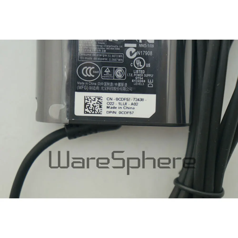45 Вт AC Мощность адаптер для ноутбука Dell Vostro 15 5568 XPS 12 9Q33 Inspiron 14 7437 XPS 13 L322X 0CDF57 0CDF57 X9RG3 LA45NM131 4,5*3,0 мм
