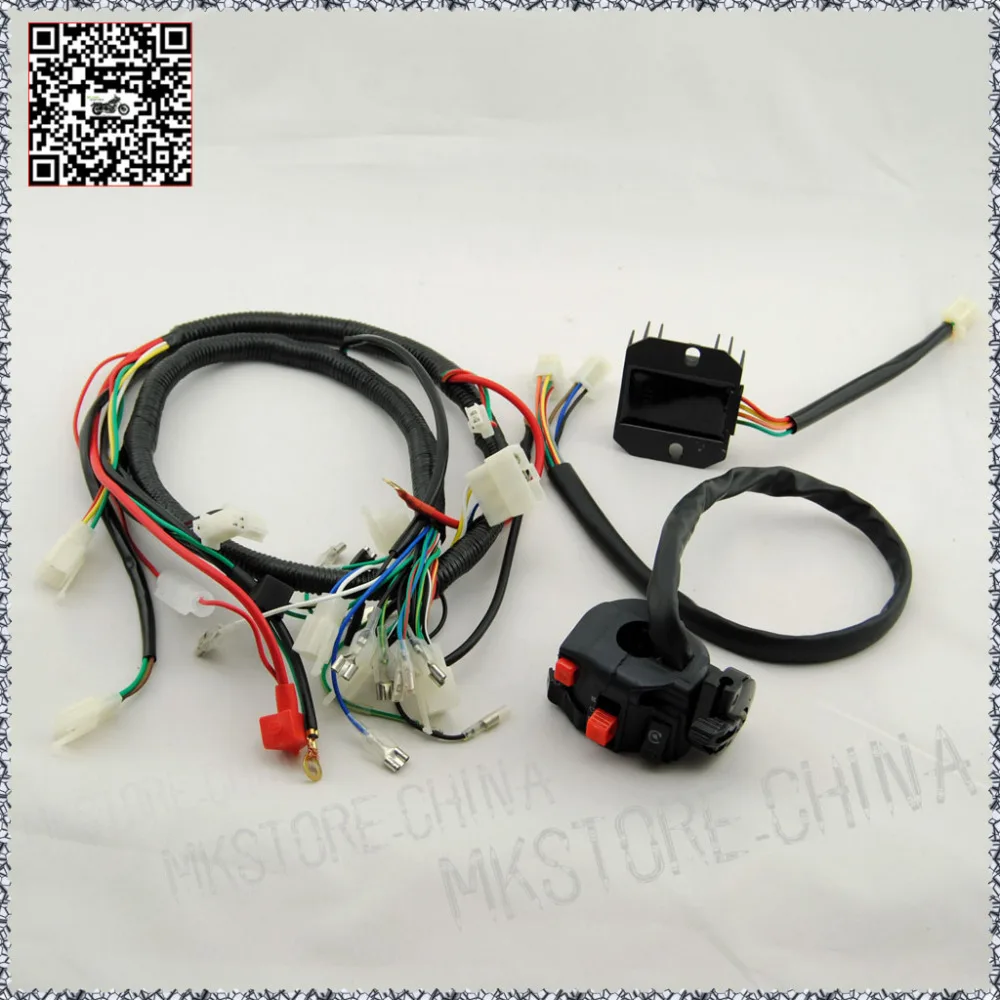 Online Shop 250CC+RECTIFIER+SWITCH QUAD WIRING HARNESS 200 250cc Chinese Electric start Loncin zongshen ducar Lifan free shipping | Aliexpress Mobile