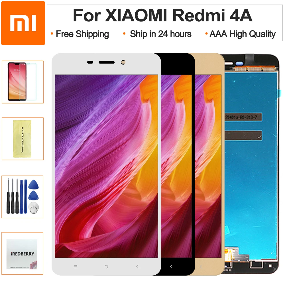 

5.0" inch For Xiaomi Redmi 4A LCD Display Touch Screen Digitizer Assembly With Frame 4A Pro Display Replacement free tools