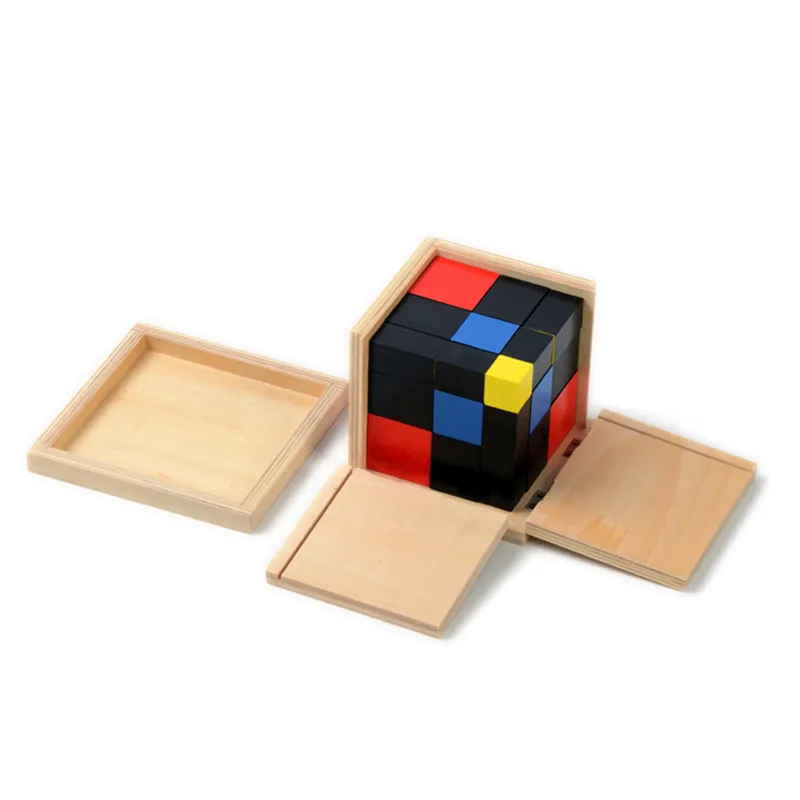  Baby Toy Montessori Trinomial Cube Math for Early Childhood Education Preschool Training Learning T
