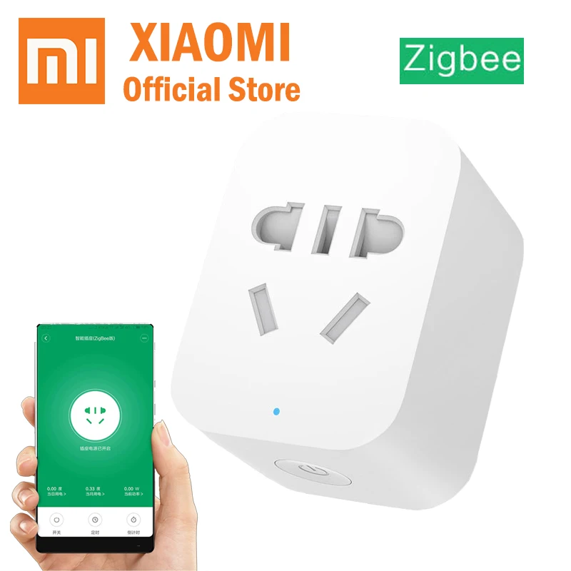 

Xiaomi Mijia Smart Socket ZigBee Version Remote Control wireless switches Work With Mihome APP smart home Mi smart plug