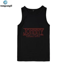 Johnny Hallyday Rock Star Бодибилдинг майка мужская Спортивная рубашка без рукавов модная тренировка летняя майка с бретелями жилет спортивная одежда