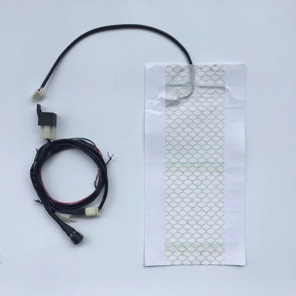 Cena Uniwersalny 12V motocykl węglowy z włókna węglowego wodoodporna poduszka elektryczna podgrzewacz okrągły przełącznik wysoki i niski ATV UTV E BIKE