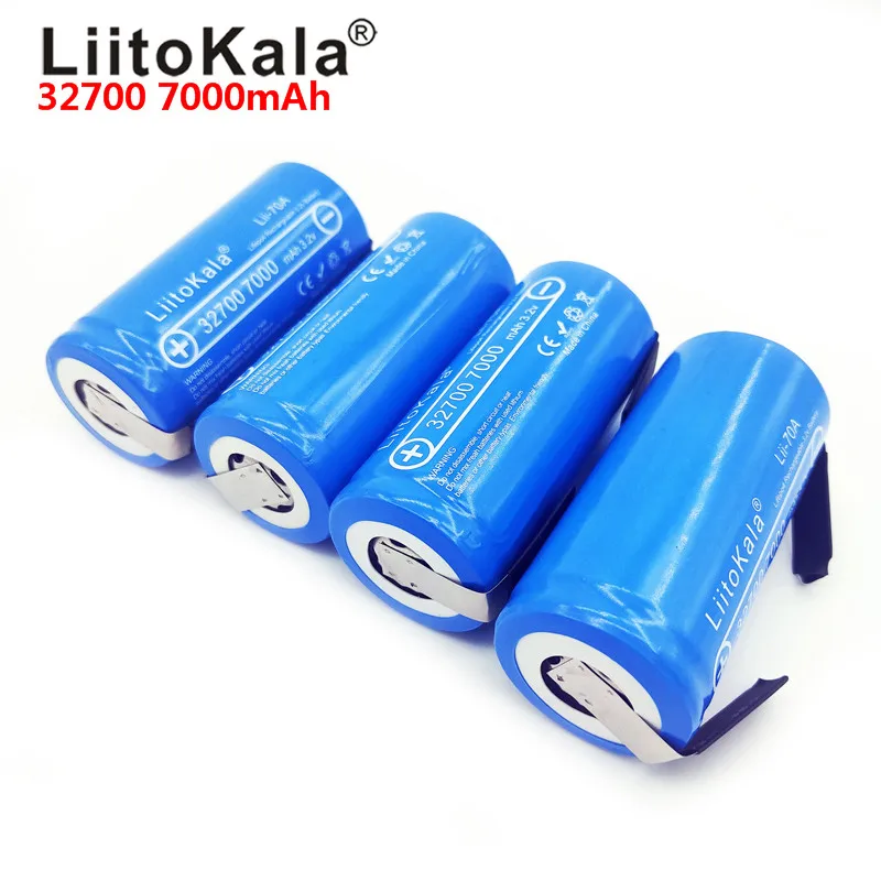 LiitoKala Lii-70A 3,2 32700 7000mAh LiFePO4 батарея 35A непрерывный разряд максимум 55A батарея высокой мощности+ никелевые листы