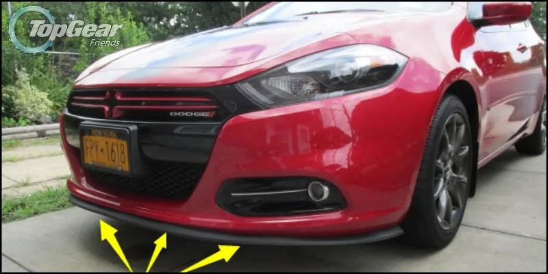 Lábios para Dodge Saia para Topgear Fãs para Vista do Carro Pára-choques Lábio Defletor Verna Atitude Frente Spoiler Tuning Corpo Kit Tira - 9 para vista do carro tuning corpo kit tira