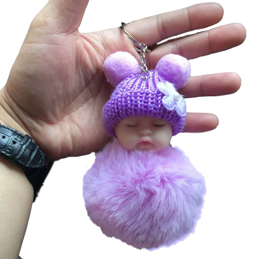 

New Sleeping Doll Cute baby in hat Soft ball of Mini Doll Pure color 12cm doll
