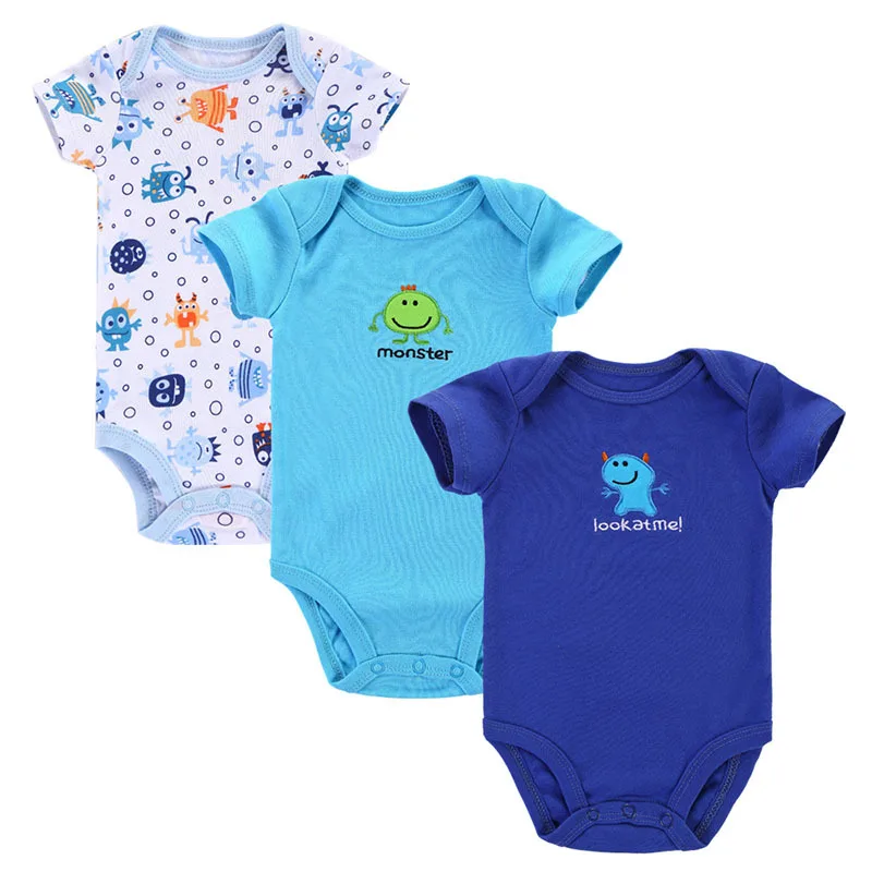 Боди с коротким рукавом для новорожденных 3 шт./лот|baby bodysuits|newborn baby bodysuitbebe body |