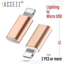 ACCEZZ 5 шт. мини микро USB для освещения для Apple адаптер для iphone X XS XR 6S 7 5S Plus ПК данных зарядки OTG конвертер для ipad