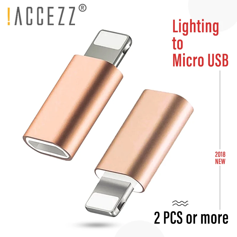

!ACCEZZ 5PC Mini Micro USB To Lighting For Apple Adapter For iphone X XS XR 6S 7 5S Plus PC Data Charging OTG Converter For ipad