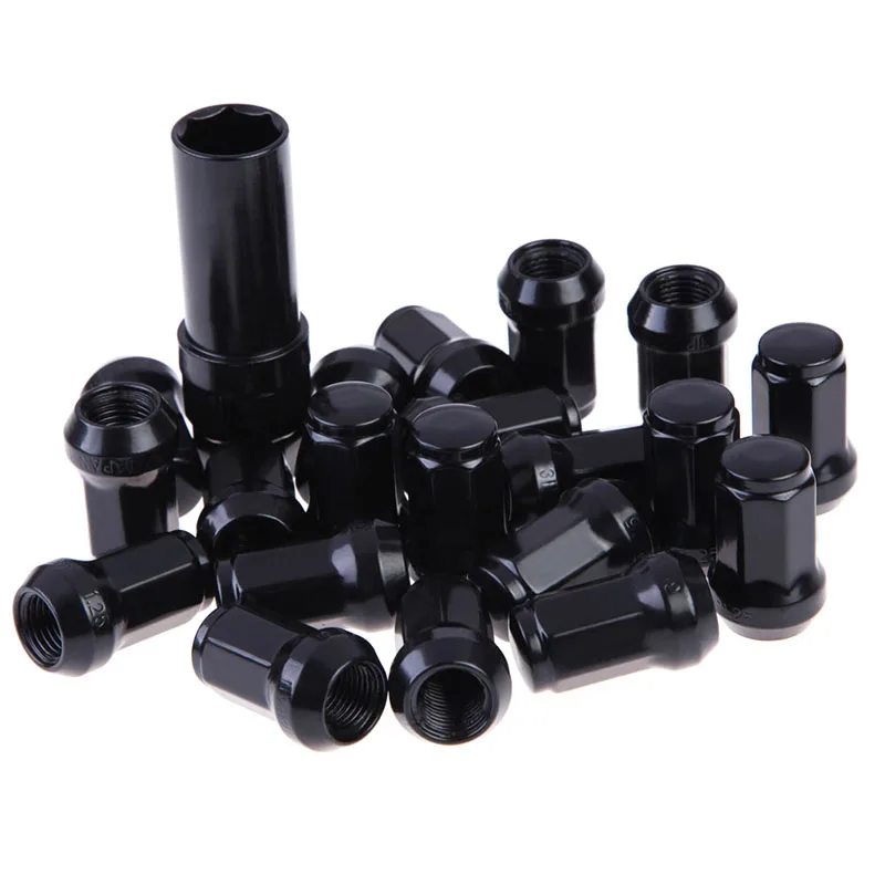 Professional Anti theft screw For Auto 20+1 Spline Tuner Racing Hub Lug Nuts M12X1.5 Screw Black