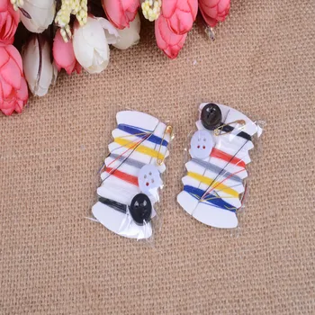 

Free shippin arrived 1000sets /lot mini sewing kit / travel sewing kits embroidery needlework six threads sewing kit mending kit