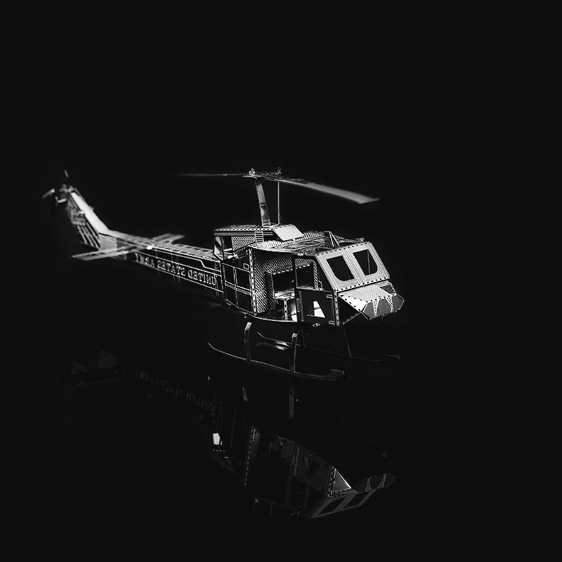 2015 Hot Sale UH-1 IROQUOIS Scale Models DIY 3D Metallic Puzzle Airplane Model Toys Decoration Homemade For Boy Gift | Игрушки и хобби
