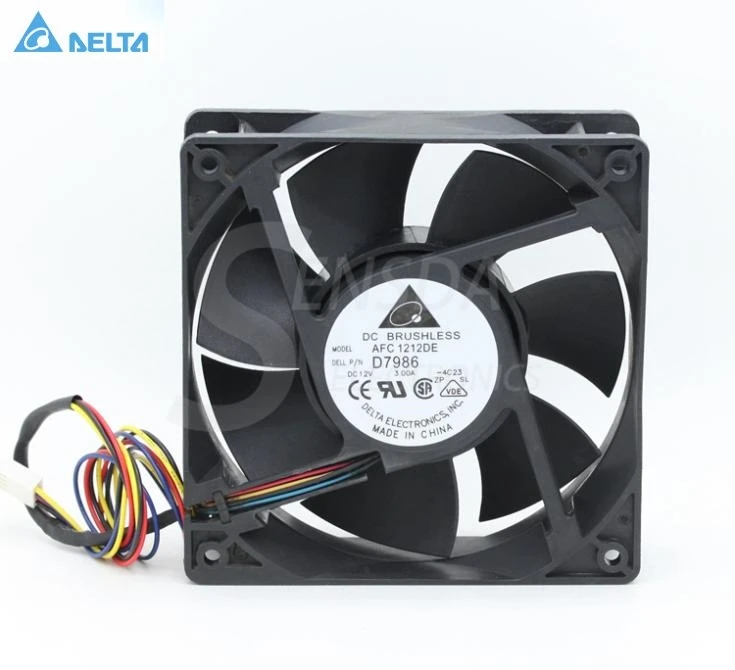 دلتا AFC1212DE D6168 12 سنتيمتر 120 ملليمتر 12038 حالة العاكس pwm dc 12 فولت 3.0A قوية cpu المبرد تبريد الكمبيوتر المشجعين