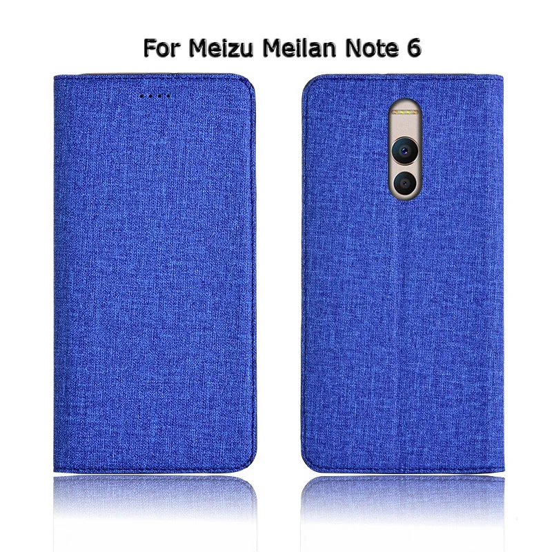 Чехол-книжка с подставкой для Meizu Meilan Note 5, 6, 8, 9/Meizu M5, M6, M8, M9 Note, чехол для телефона из хлопковой льняной кожи