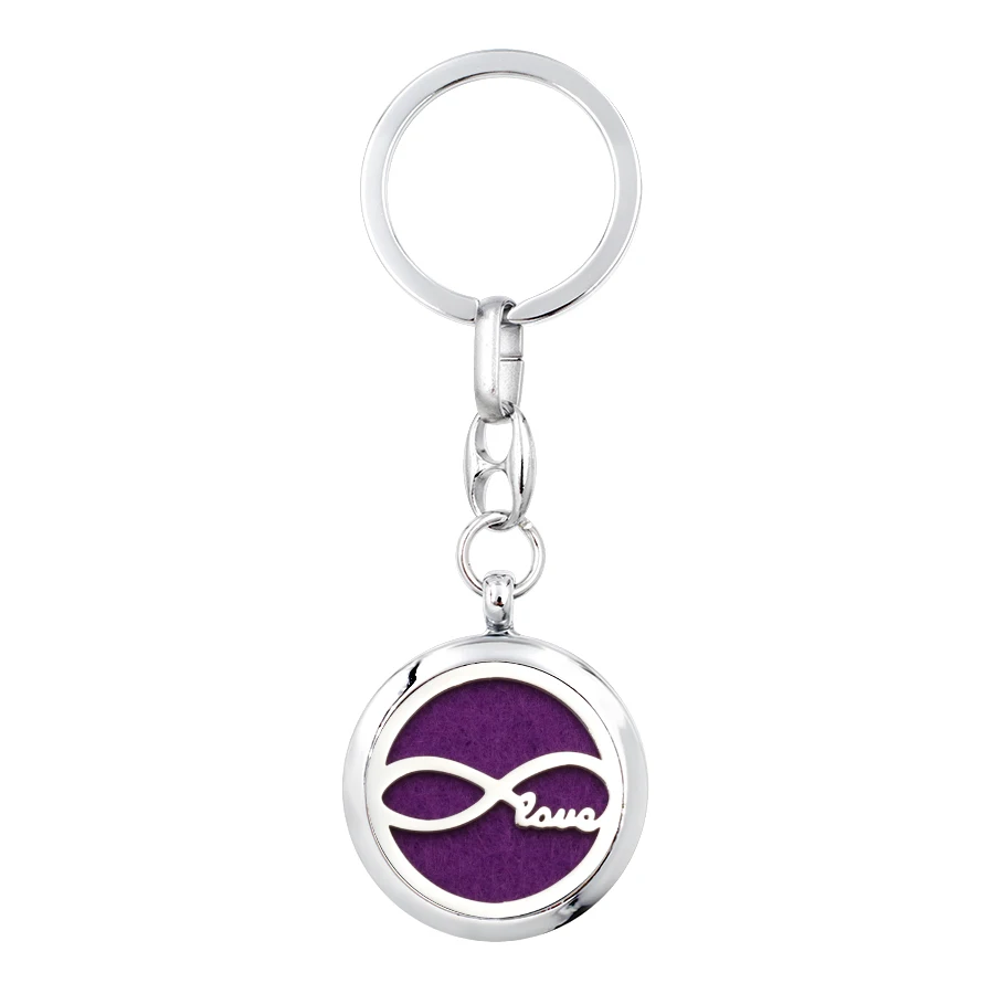 Infinity with love key chain perfume locket Aromatherapy Locket