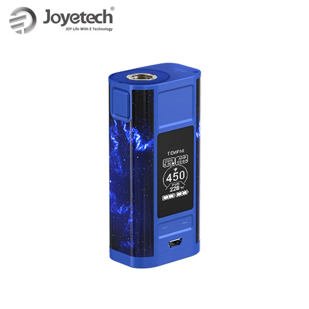 Оригинальная электронная сигарета Joyetech cuboid Tap TC Mod Box Mod 228 Вт с OLED питанием от аккумулятора 18650 в комплект не входит технология TAPTEC e-Cig - Цвет: Синий