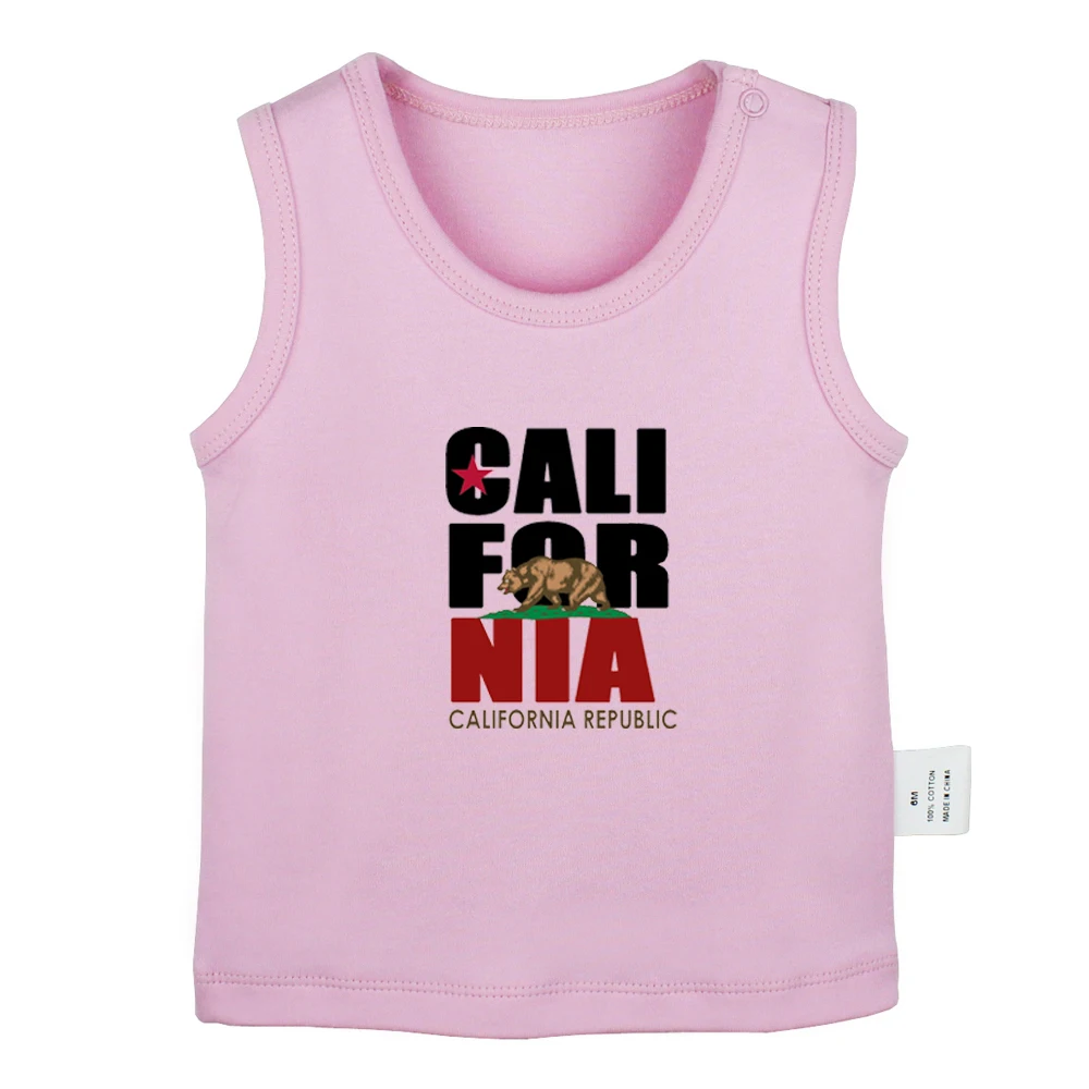 JaBabyYV310P WILD CAT PAW Famous Call For NIA California Республика дизайн новорожденных Детские майки футболки жилет для малышей хлопковая одежда для новорожденных без рукавов - Цвет: JaBabyYV310P