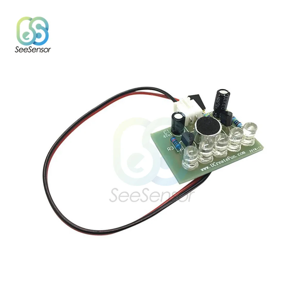 Светодиодное управление звуковым датчиком Φ 3V 5 V светодиодная плата модуля