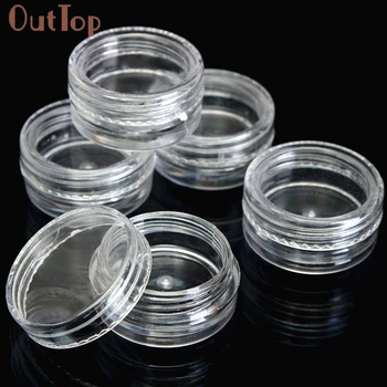 

50Pcs Clear Plastic Empty Cosmetic Sample Containers Jars Pots Small 3g Oct20