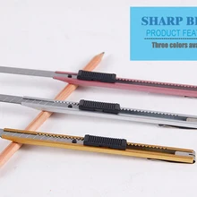 Маленький теутилитный нож маленькие обои нож бумажный нож резак кающийся канцелярские принадлежности оптом нож diy инструмент три цвета ASS026